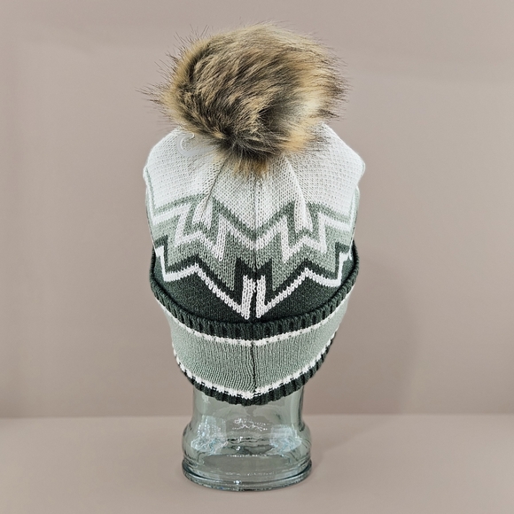 BUNDLE - Hunter Hat Beanie & Glove Set Green Multi Fair Isle Cottagecore Gift main image 5